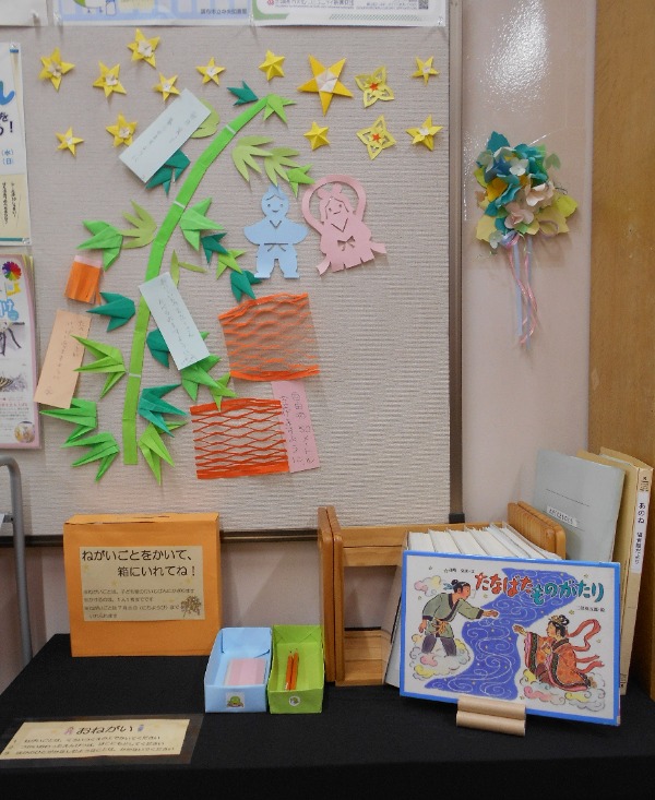 七夕の願い事展示
