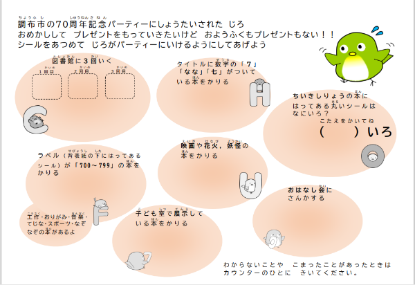 じろのおめかしプロジェクトのミッションシート画像